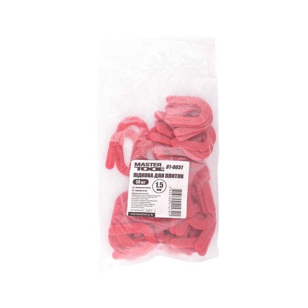 Подкова для укладки керамической плитки MASTERTOOL 1.5 мм набор 50 шт, фото , изображение 3 | SNABZHENIE.com.ua Подкова для укладки керамической плитки MASTERTOOL 1.5 мм набор 50 шт, фото , изображение 3 | SNABZHENIE.com.ua