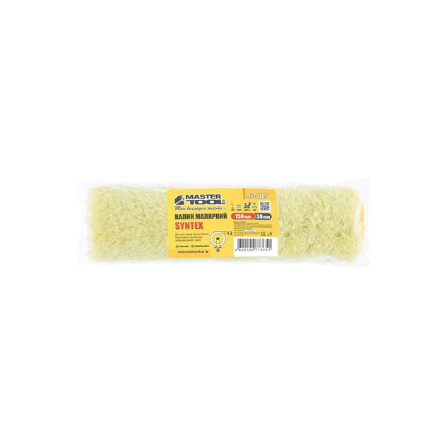 Валик малярний MASTERTOOL Sintex 30/150/12 мм Ø 6 мм 92-4105, фото , зображення 3 | SNABZHENIE.com.ua
