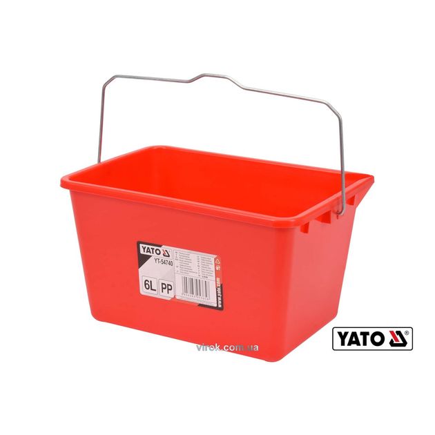 Ведро для малярных работ YATO: V= 6 л, с делениями литров, пластиковое, фото  | SNABZHENIE.com.ua