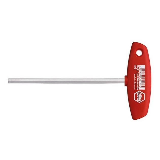 Штифтовый ключ шестигранник Wiha Classic с Т-образной ручкой 6.0х200 мм, CrV, никель, фото  | SNABZHENIE.com.ua