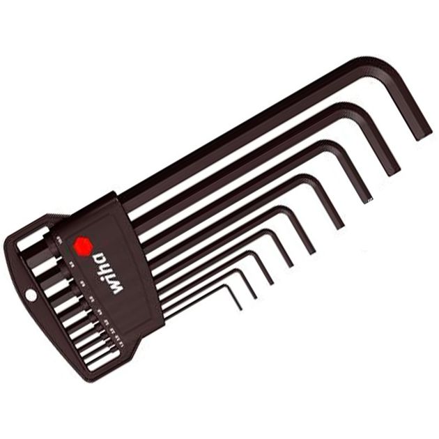 Штифтовые ключи шестигранник Wiha Classic набор 9 пр SW (1,5;2;2,5;3;4;5;6;8;10), CrV, черный ок., фото  | SNABZHENIE.com.ua