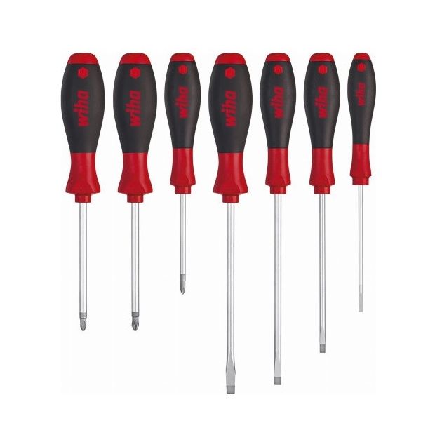 Викрутки Wiha SoftFinish набор 7 пр (3.5x100, 4.5x125, 5.5x150, 6.5x150, PH1x80, PH2x100, PZ2x100) CrVMo, фото  | SNABZHENIE.com.ua