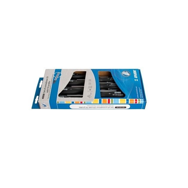 Набір викруток з профілем TORX, рукоятки CR, в картонній упаковці UNIOR TORX (621CS7CR), фото  | SNABZHENIE.com.ua