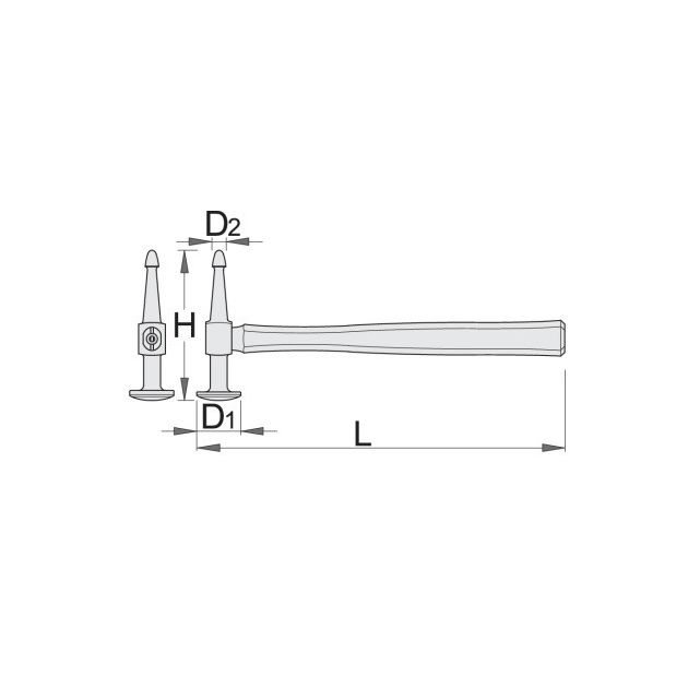 UNIOR Молоток с плоским круглым бойком и прямым носком, фото , изображение 2 | SNABZHENIE.com.ua