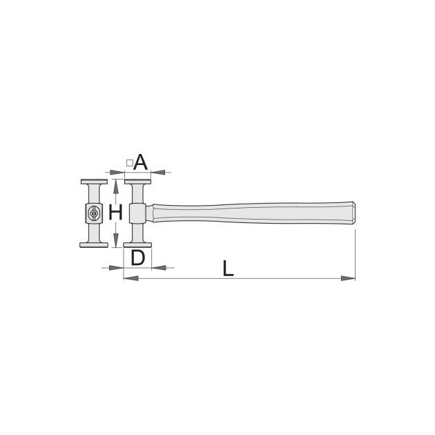 UNIOR Молоток с плоскими круглыми и квадратными бойками, фото , изображение 2 | SNABZHENIE.com.ua