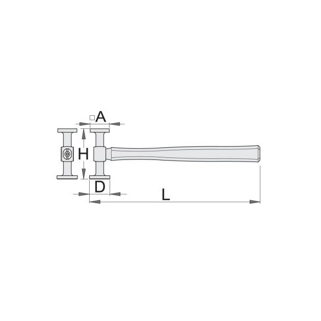 UNIOR Молоток с плоскими круглыми и квадратными бойками, фото , изображение 2 | SNABZHENIE.com.ua