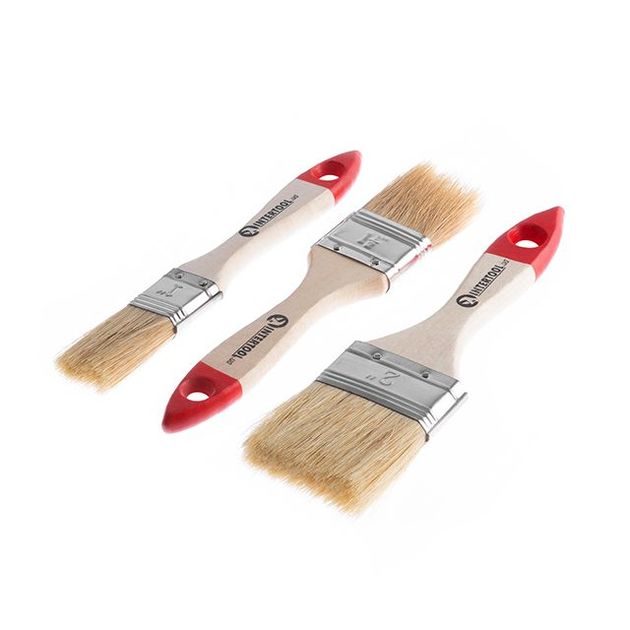 Набор флейцевых кистей 25; 38; 50 мм, 3 шт INTERTOOL KT-1003, фото , изображение 6 | SNABZHENIE.com.ua Набор флейцевых кистей 25; 38; 50 мм, 3 шт INTERTOOL KT-1003, фото , изображение 6 | SNABZHENIE.com.ua