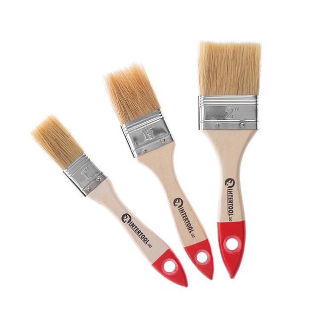 Набор флейцевых кистей 25; 38; 50 мм, 3 шт INTERTOOL KT-1003, фото , изображение 8 | SNABZHENIE.com.ua Набор флейцевых кистей 25; 38; 50 мм, 3 шт INTERTOOL KT-1003, фото , изображение 8 | SNABZHENIE.com.ua