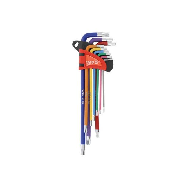 Ключи TORX YATO: Т10-Т50, Г-образные, 2-сторонние, l= 97-225 мм, 9 шт. [10/50], фото  | SNABZHENIE.com.ua