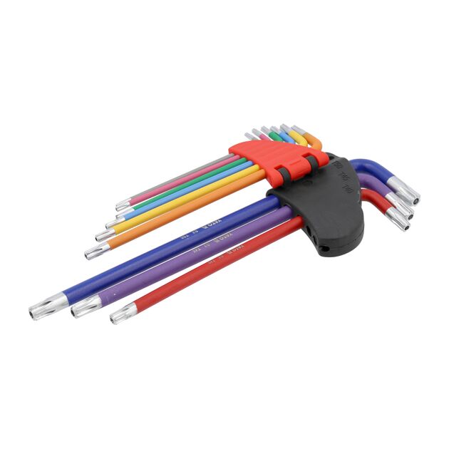 Ключі TORX YATO: Т10-Т50, Г-подібні, 2-сторонні, l= 97-225 мм, 9 шт. [10/50], фото  | SNABZHENIE.com.ua