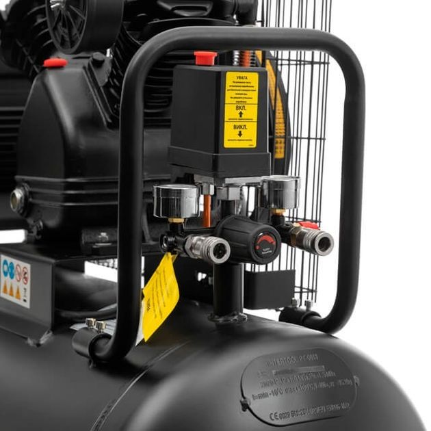 Компрессор STORM, 100 л, 3 кВт, 380 В, 10 атм, 500 л/мин, 2 цилиндра INTERTOOL PT-0013, фото , изображение 5 | SNABZHENIE.com.ua Компрессор STORM, 100 л, 3 кВт, 380 В, 10 атм, 500 л/мин, 2 цилиндра INTERTOOL PT-0013, фото , изображение 5 | SNABZHENIE.com.ua