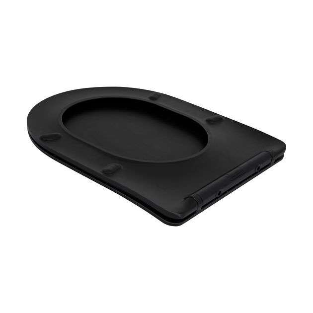 Унитаз напольный Qtap Robin Ultra Quiet безободковый с сиденьем Soft-Close матовый черный, фото , изображение 9 | SNABZHENIE.com.ua Унитаз напольный Qtap Robin Ultra Quiet безободковый с сиденьем Soft-Close матовый черный, фото , изображение 9 | SNABZHENIE.com.ua