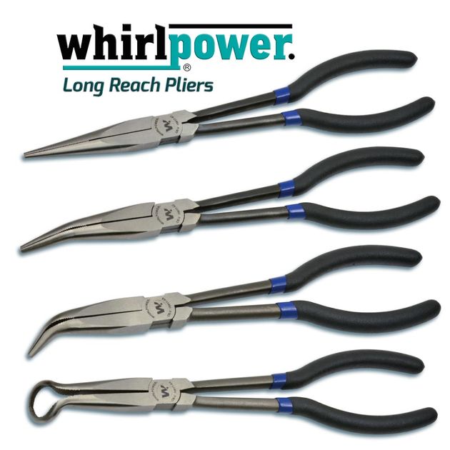 Тонкогубцы Whirlpower изогнутые 275мм с удлинёнными ручками 45°, фото  | SNABZHENIE.com.ua