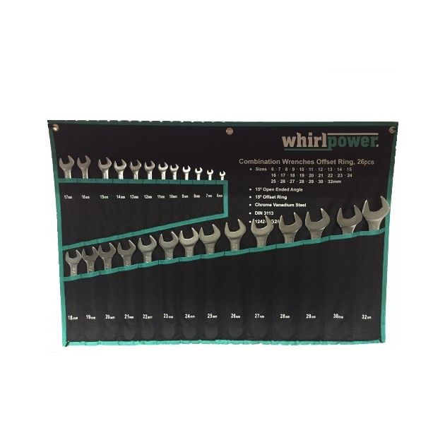 Набір ключів комбінованих Whirlpower 6-32мм 26 од. в чохлі, фото  | SNABZHENIE.com.ua