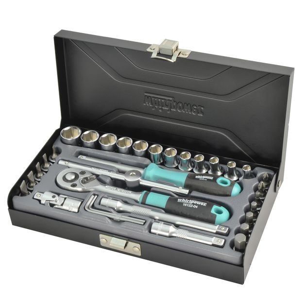 Набор головок Whirlpower 1/4" 4-13мм 33 предмета в кейсе, фото  | SNABZHENIE.com.ua