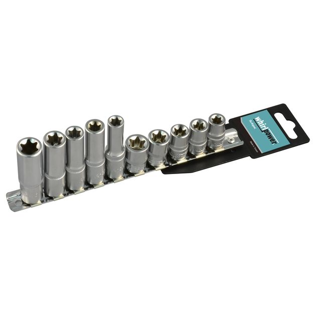 Набор головок Whirlpower 1/4 Е5-Е10 10 шт. на планке, фото  | SNABZHENIE.com.ua