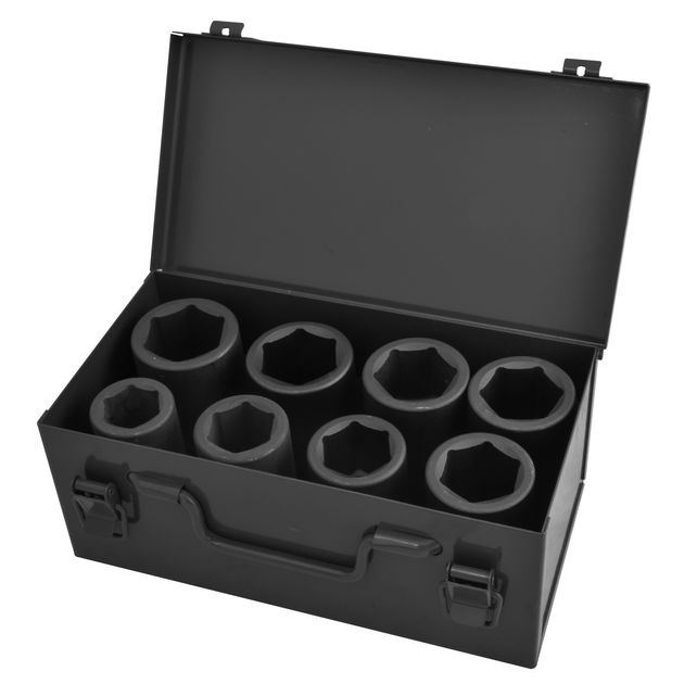 Набор ударных головок Whirlpower 3/4" 8 шт. 26-38 мм, 6 граней, кейс, фото  | SNABZHENIE.com.ua