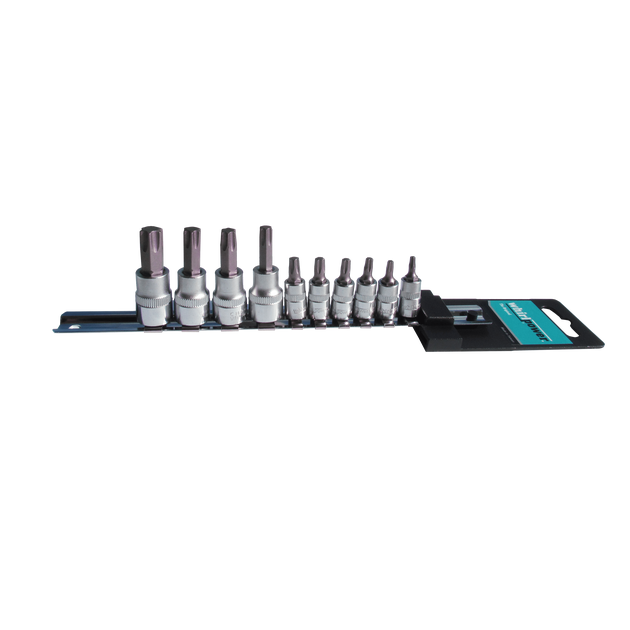 Набор головок Whirlpower Torx 1/4 и 3/8, 10 шт. на планке, фото  | SNABZHENIE.com.ua