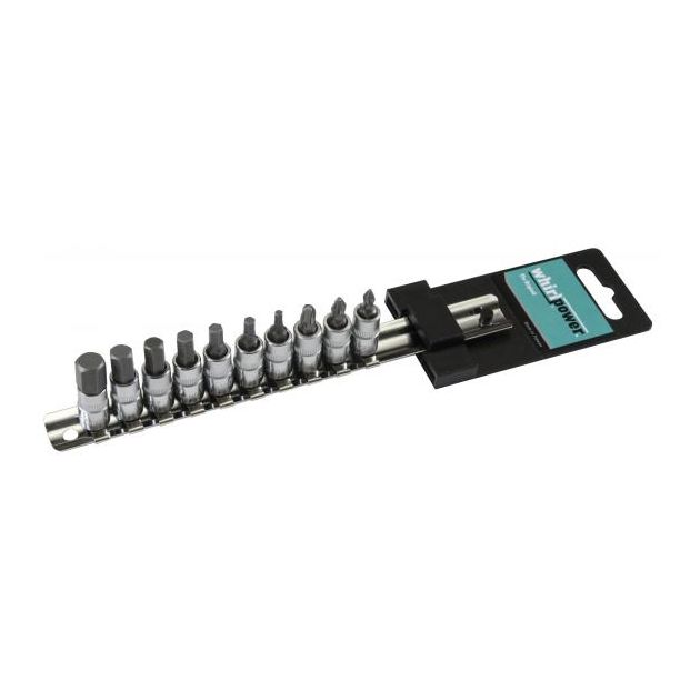 Набор бит Whirlpower Ph и Hex 1/4" 10 шт. на планке, фото  | SNABZHENIE.com.ua