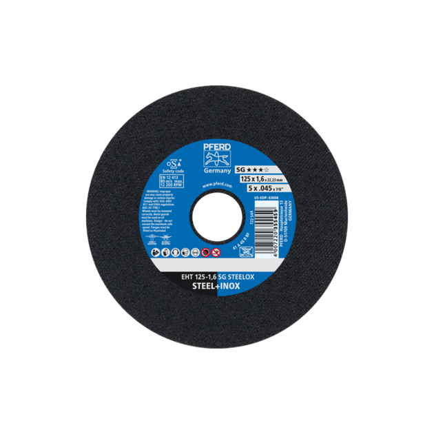 Круг отрезной 150*1,6*22 мм нержавеющая сталь SG-ELASTIC, фото  | SNABZHENIE.com.ua