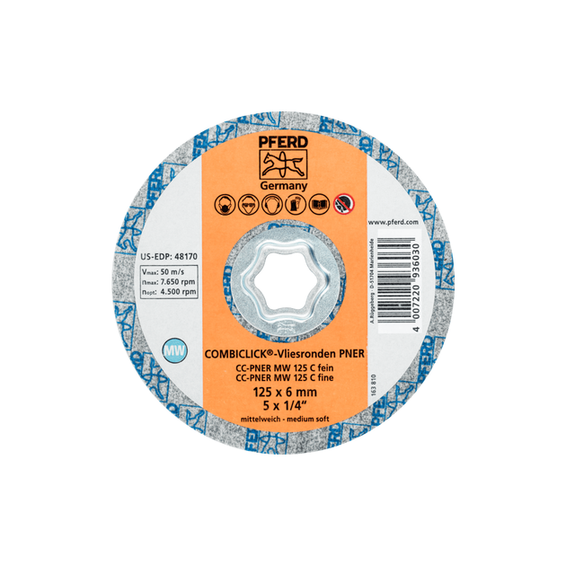 Круг шлифовальный 125*6 CC-PNER MW 125 SiC F COMBICLICK для нержавейки, фото  | SNABZHENIE.com.ua