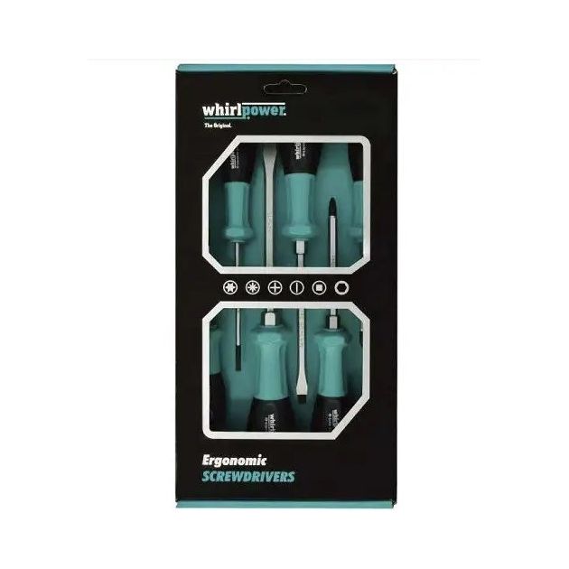 Набор отверток Whirlpower 6 шт. SL/PH в картонном кейсе, фото  | SNABZHENIE.com.ua