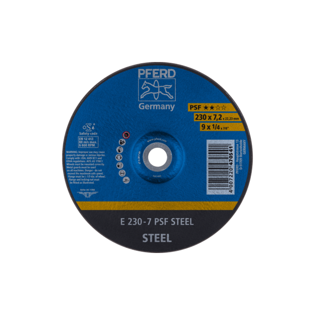 Круг зачисний 230*7,2*22 PSF STEEL из стали и чугуна, фото  | SNABZHENIE.com.ua
