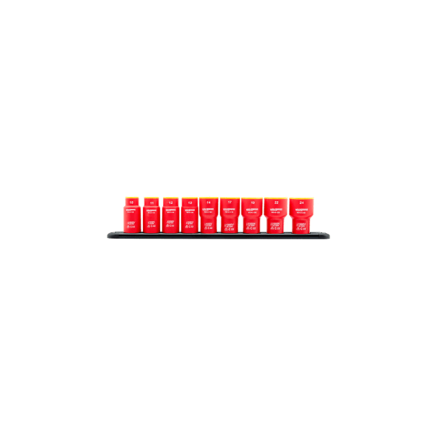 Набор головок Whirlpower 1/2" 9 шт. 10-24 мм диэлектрических на планке, фото  | SNABZHENIE.com.ua
