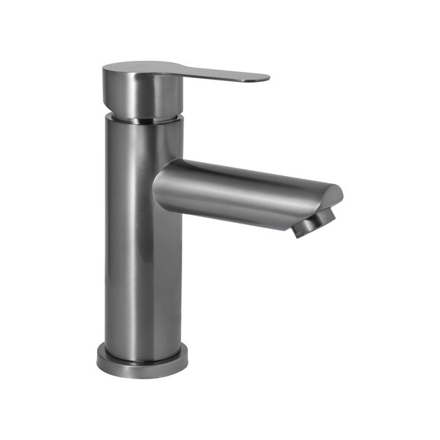 Смеситель для раковины Brinex Pure 001F низкий графитовый, фото  | SNABZHENIE.com.ua