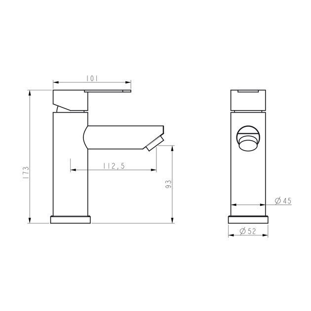 Смеситель для раковины Brinex Pure 001F низкий никель, фото , изображение 2 | SNABZHENIE.com.ua Смеситель для раковины Brinex Pure 001F низкий никель, фото , изображение 2 | SNABZHENIE.com.ua