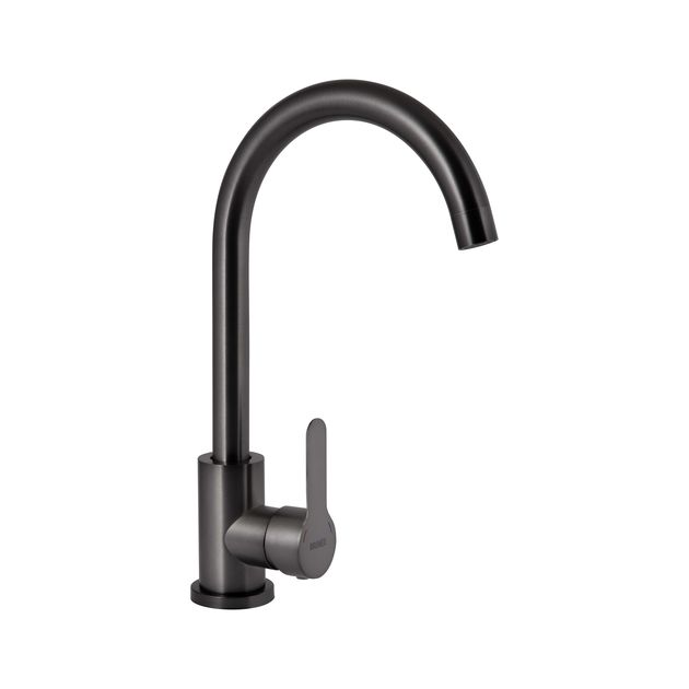 Смеситель для кухни U-образный Brinex Pure 015F U-образный Графит, фото  | SNABZHENIE.com.ua