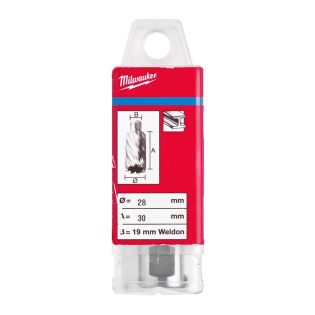 Кольцевая фреза по металлу MILWAUKEE HSS (WELDON), Ø28x30мм, фото , изображение 2 | SNABZHENIE.com.ua