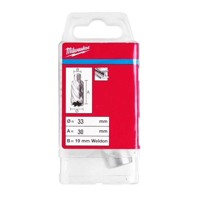 Кольцева фреза по металу MILWAUKEE HSS (WELDON), Ø33x30мм, фото , зображення 2 | SNABZHENIE.com.ua