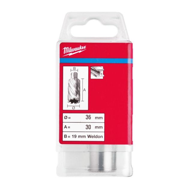 Кольцевая фреза по металлу MILWAUKEE HSS (WELDON), Ø36x30мм, фото , изображение 2 | SNABZHENIE.com.ua