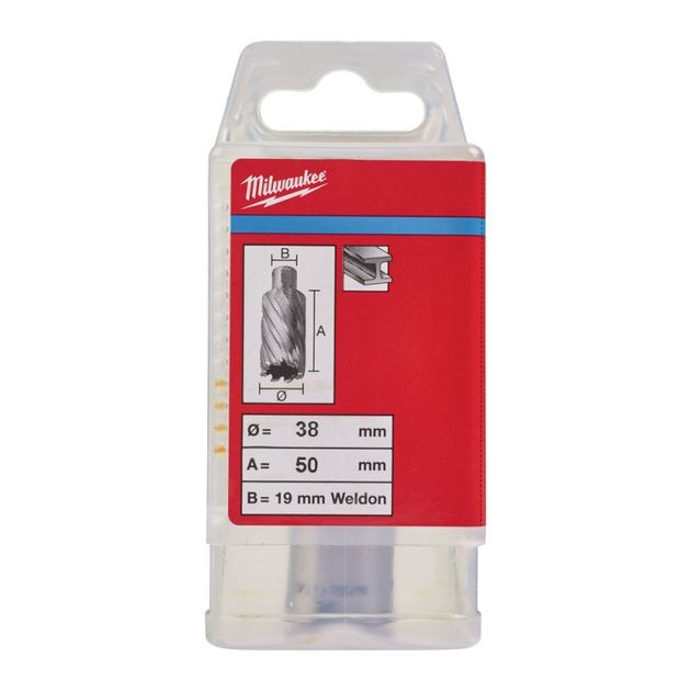 Кольцева фреза по металу MILWAUKEE HSS (WELDON), Ø38x50мм, фото , зображення 2 | SNABZHENIE.com.ua