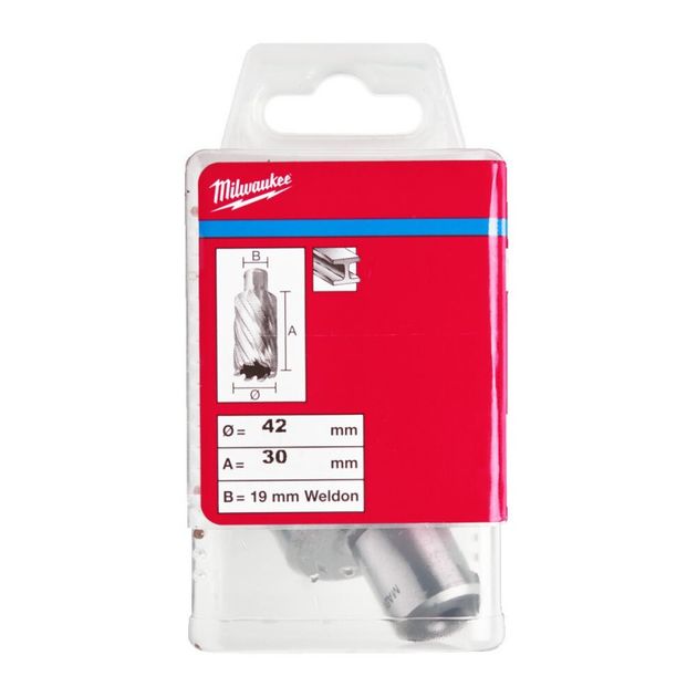 Кольцевая фреза по металлу MILWAUKEE HSS (WELDON), Ø42x30мм, фото , изображение 2 | SNABZHENIE.com.ua Кольцевая фреза по металлу MILWAUKEE HSS (WELDON), Ø42x30мм, фото , изображение 2 | SNABZHENIE.com.ua