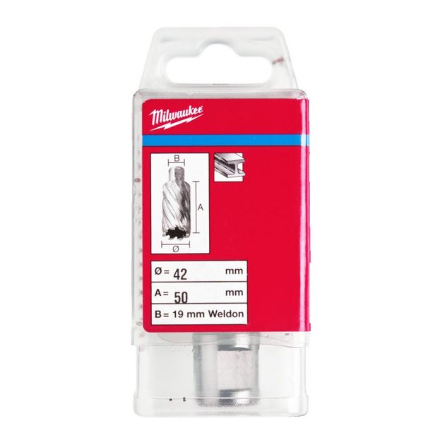 Кольцева фреза по металу MILWAUKEE HSS (WELDON), Ø42x50мм, фото , зображення 2 | SNABZHENIE.com.ua Кольцева фреза по металу MILWAUKEE HSS (WELDON), Ø42x50мм, фото , зображення 2 | SNABZHENIE.com.ua