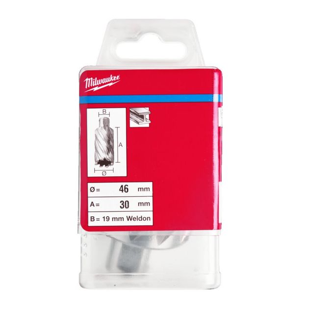 Кольцевая фреза по металлу MILWAUKEE HSS (WELDON), Ø46x30мм, фото , изображение 2 | SNABZHENIE.com.ua