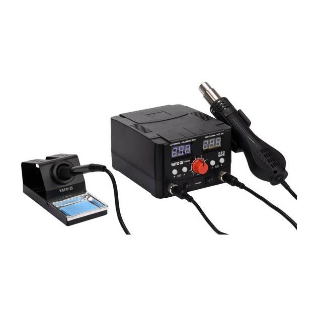 Станция паяльная YATO 75Вт, 200-480°C, фен 750Вт, 100-480°C, фото , изображение 3 | SNABZHENIE.com.ua Станция паяльная YATO 75Вт, 200-480°C, фен 750Вт, 100-480°C, фото , изображение 3 | SNABZHENIE.com.ua