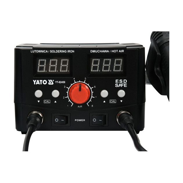 Станция паяльная YATO 75Вт, 200-480°C, фен 750Вт, 100-480°C, фото , изображение 7 | SNABZHENIE.com.ua Станция паяльная YATO 75Вт, 200-480°C, фен 750Вт, 100-480°C, фото , изображение 7 | SNABZHENIE.com.ua
