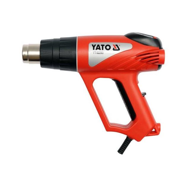Фен технічний мережевий YATO 2000 Вт 0-600 °C з регулятором температури (LCD) + 6 аксесуарів, фото , зображення 3 | SNABZHENIE.com.ua Фен технічний мережевий YATO 2000 Вт 0-600 °C з регулятором температури (LCD) + 6 аксесуарів, фото , зображення 3 | SNABZHENIE.com.ua