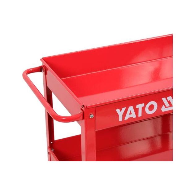 Тележка для майстерні YATO 3-рівнева на 4 колесах для макс. навантаження 130 кг (YT-55210), фото , зображення 16 | SNABZHENIE.com.ua Тележка для майстерні YATO 3-рівнева на 4 колесах для макс. навантаження 130 кг (YT-55210), фото , зображення 16 | SNABZHENIE.com.ua