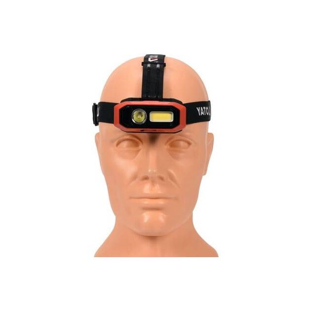 Ліхтар COB-діодний на чоло YATO з датчиком руху, живлення від Li-Ion акумулятора 3,7 В 2200 мАгод, 800 Lm, фото , зображення 3 | SNABZHENIE.com.ua