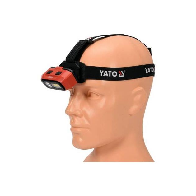 Ліхтар COB-діодний на чоло YATO з датчиком руху, живлення від Li-Ion акумулятора 3,7 В 2200 мАгод, 800 Lm, фото , зображення 7 | SNABZHENIE.com.ua