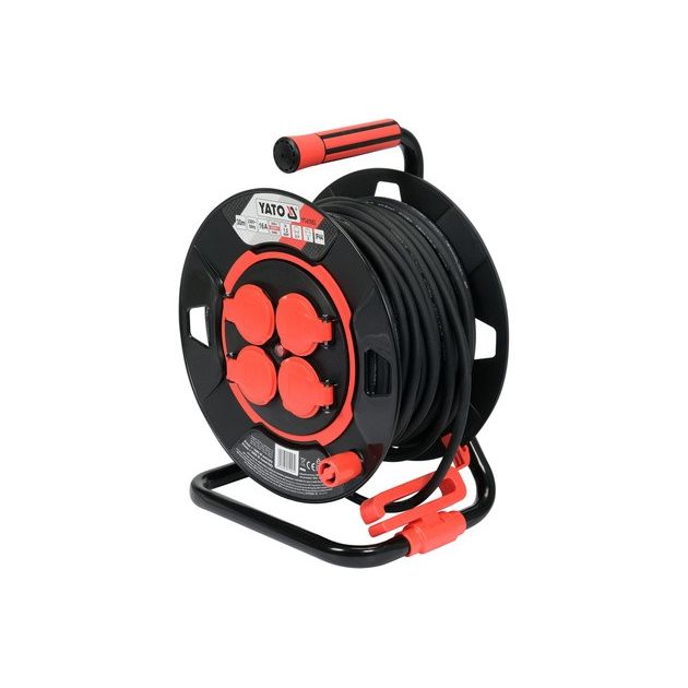 Удлинитель мережевий на котушці 30 м, до 16 А; кабель 3-жильний 1,5 мм YATO (YT-81053), фото , зображення 8 | SNABZHENIE.com.ua Удлинитель мережевий на котушці 30 м, до 16 А; кабель 3-жильний 1,5 мм YATO (YT-81053), фото , зображення 8 | SNABZHENIE.com.ua