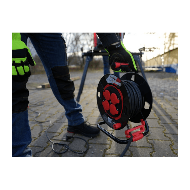 Удлинитель мережевий на котушці 30 м, до 16 А; кабель 3-жильний 1,5 мм YATO (YT-81053), фото , зображення 26 | SNABZHENIE.com.ua Удлинитель мережевий на котушці 30 м, до 16 А; кабель 3-жильний 1,5 мм YATO (YT-81053), фото , зображення 26 | SNABZHENIE.com.ua