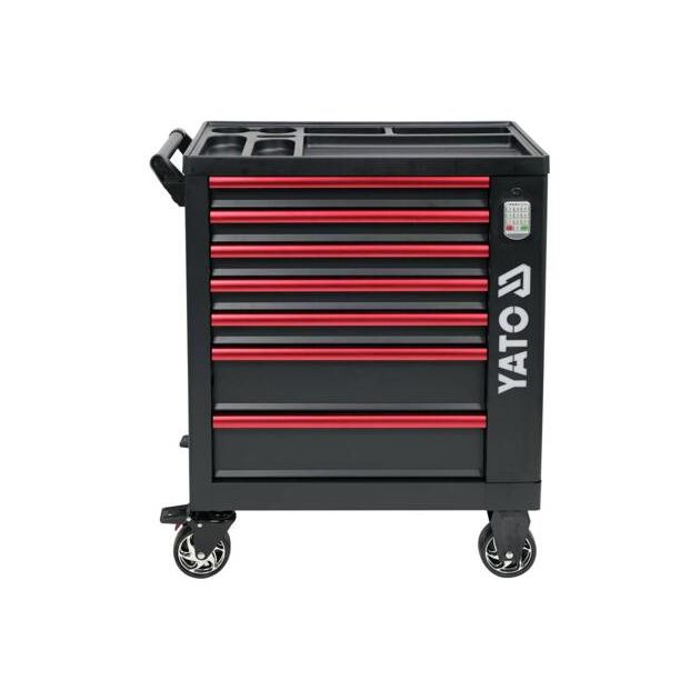 Шафа-візок для інструментів YATO, 7 шуфлядів, кодовий замок, 982x755x455 мм, фото , изображение 3 | SNABZHENIE.com.ua