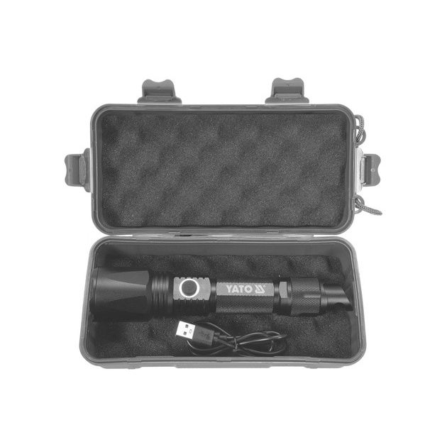 Ліхтар світлодіодний акумуляторний YATO Li-Ion 3.7 В, 2200 мАг, 5 режимів, 900 Lm, зарядний USB пристрій, фото , зображення 12 | SNABZHENIE.com.ua