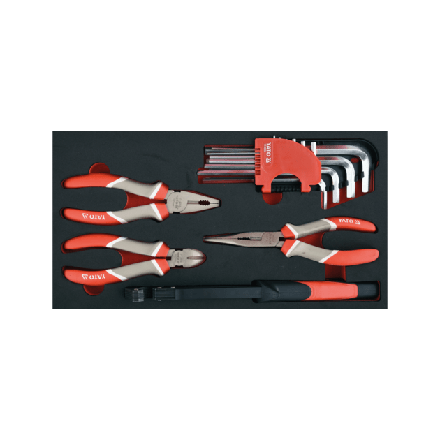 Чемодан-тележка з інструментами YATO 3 секції, на 2-х колесах з висувною ручкою, 78 шт (YT-09104), фото , зображення 44 | SNABZHENIE.com.ua Чемодан-тележка з інструментами YATO 3 секції, на 2-х колесах з висувною ручкою, 78 шт (YT-09104), фото , зображення 44 | SNABZHENIE.com.ua