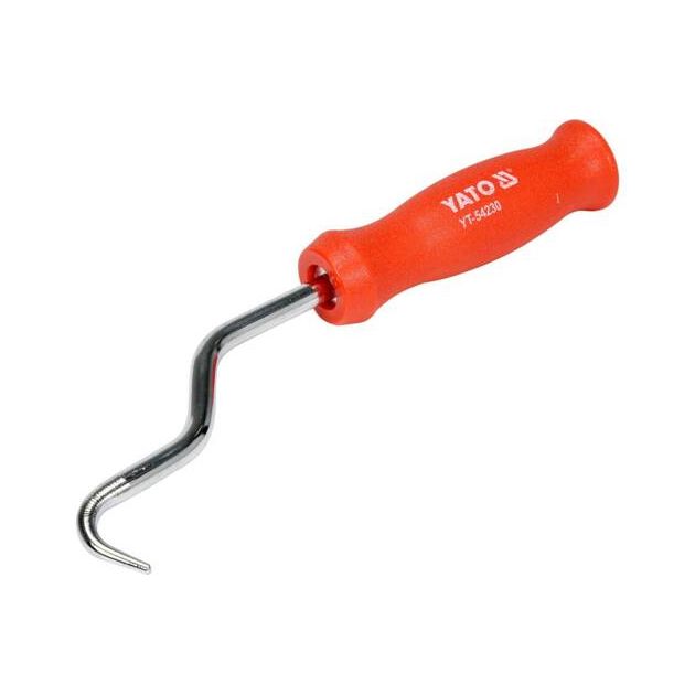 Крючок для вязания проволоки 210 мм, пластиковая ручка YATO, фото , изображение 3 | SNABZHENIE.com.ua